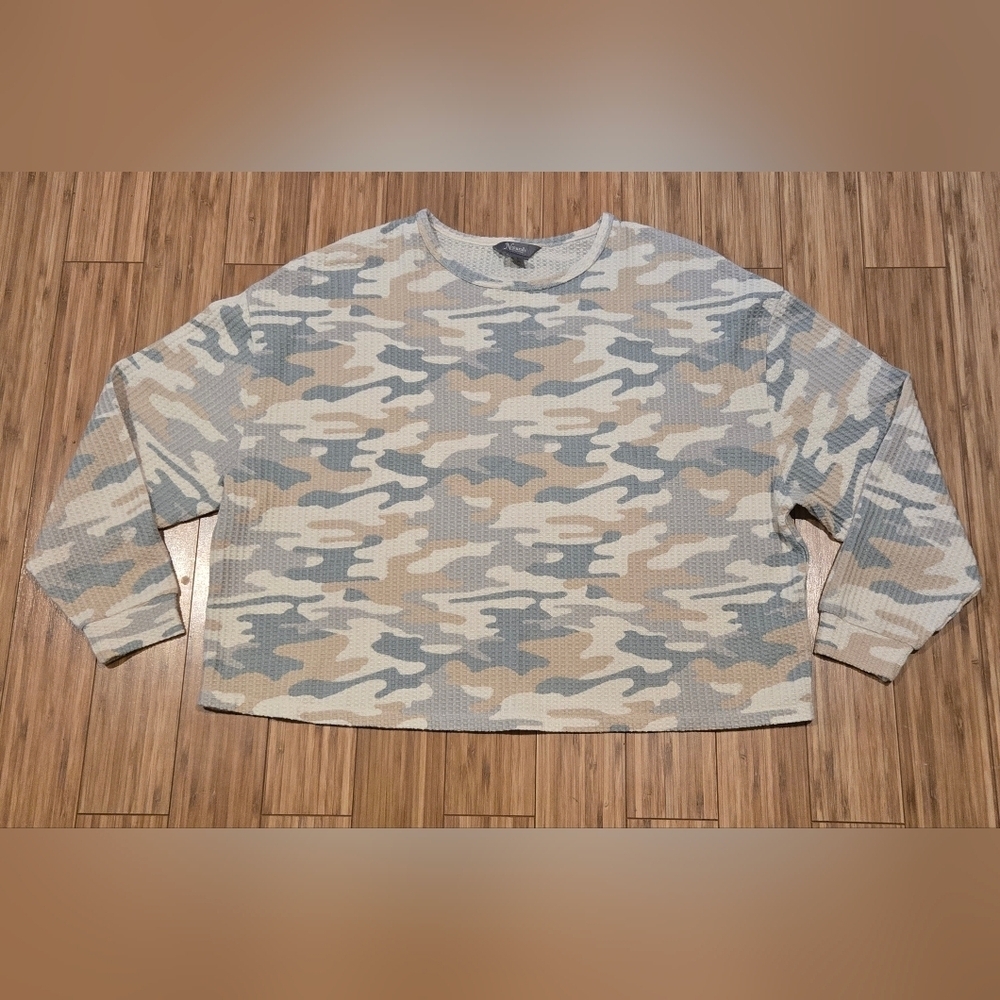 NWOT Naturals Camouflage Top